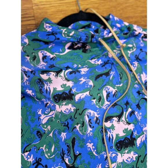 Marni viscose Blue Floral  Print Bodycon Dress size 40 / US 8 - Picture 15 of 16